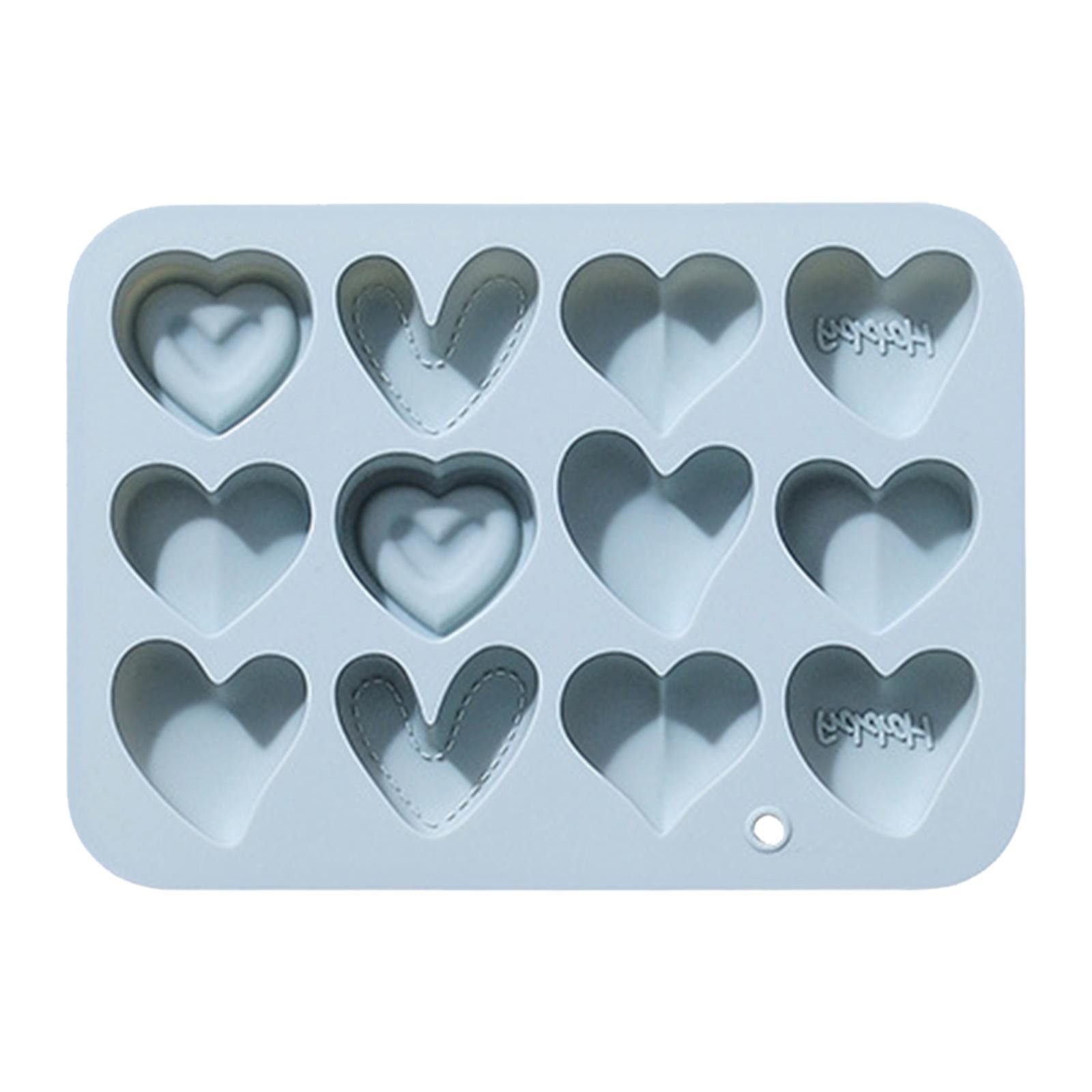 thumbnail image 2 of 12 Moldes De Silicona Con 6 Formas Diferentes De Corazones Moldes Para Hornear Chocolate Moldes Para Pasteles De Gelatina, 2 of 2
